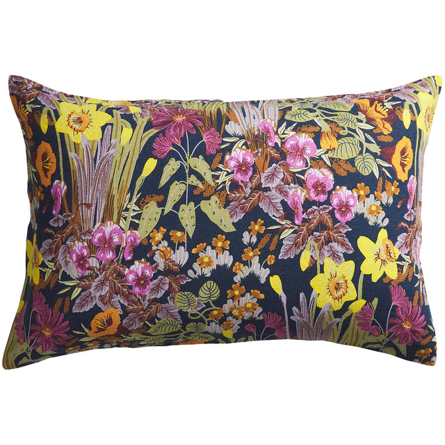 Babette Linen Pillowcase Set - Ink Standard