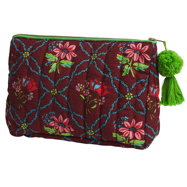Norali Quilted Cosmetic Bag - Sienna