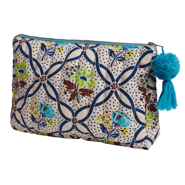 Norali Quilted Cosmetic Bag - Ecru