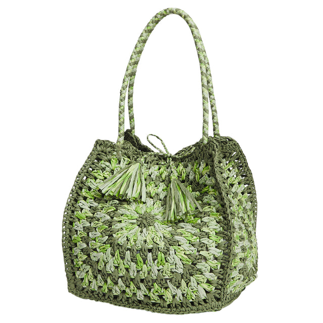 Solara Crochet Bag - Hunter Green