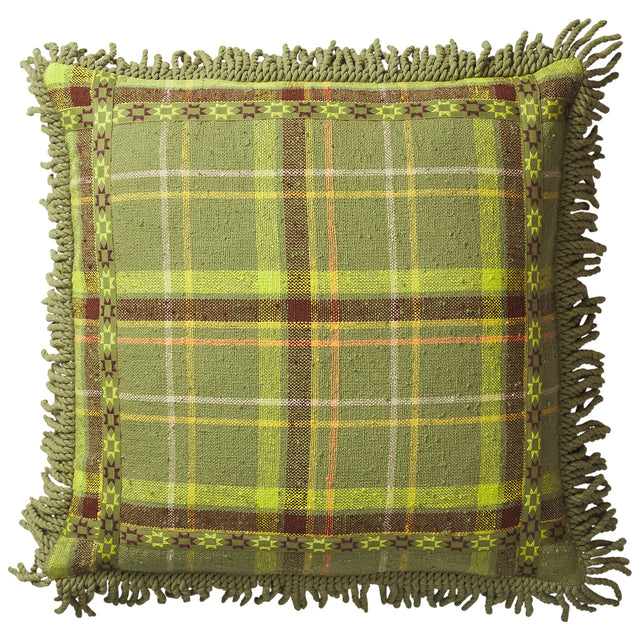 Frances Woven Cushion - Moss Feather Insert