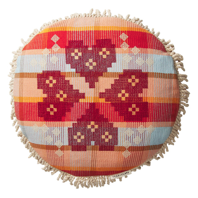 Shiloh Cross-Stitched Embroidered Cushion Feather Insert