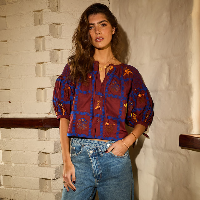 Florina Blouse - Rosewood XS