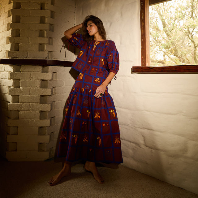 Florina Maxi Skirt - Rosewood 6