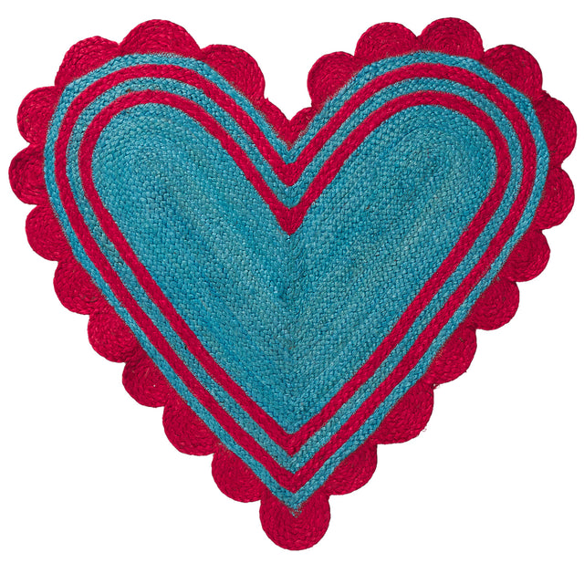 Mavis Jute Mat - Turquoise