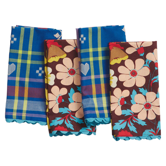 Josephine Cotton Napkin Set - Blue Bell