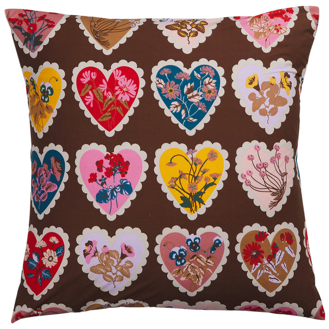 Loretta Cotton Euro Pillowcase Set - Umber