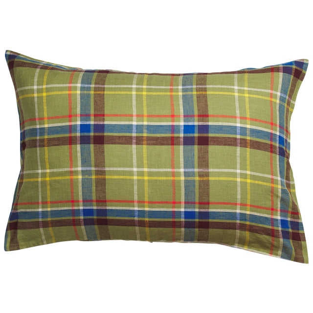 Frances Linen Pillowcase Set - Moss Standard