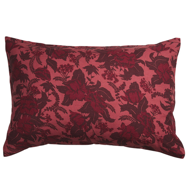 Sierra Linen Pillowcase Set - Terracotta Standard