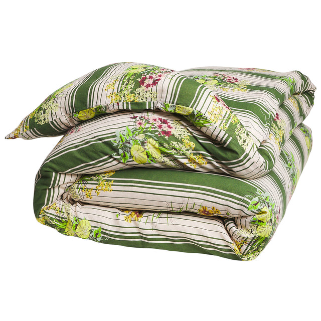 Dempsey Linen Quilt Cover - Hunter Green Queen