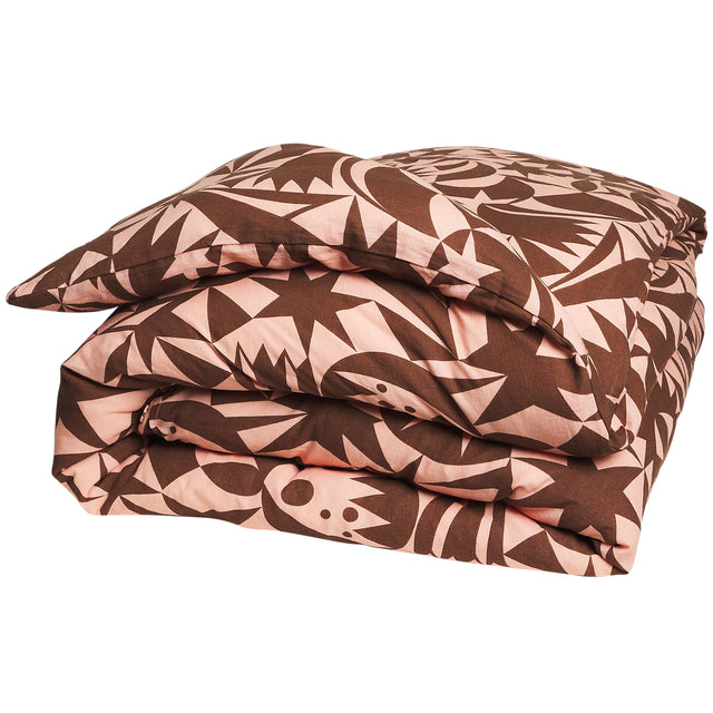 Nora Linen Quilt Cover - Carnelian Queen