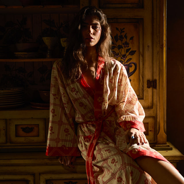 Bonny Cotton Robe - Poppy