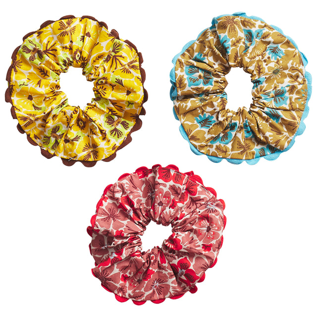 Magnolia Cotton Scrunchie Set