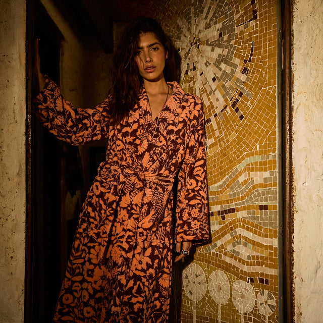 Indiana Towelling Robe - Carnelian XS/S