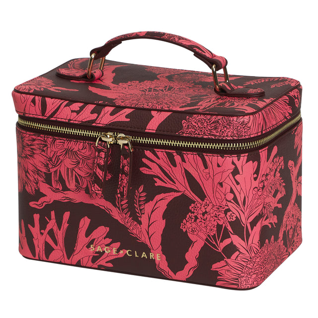 Delphine Large Vanity Case - Garnet