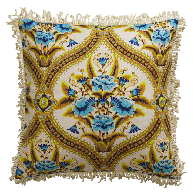 Margaret Fringe Cushion - Clay Feather Insert