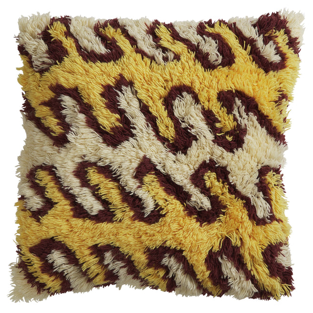 Marzia Shag Cushion - Dune Feather Insert