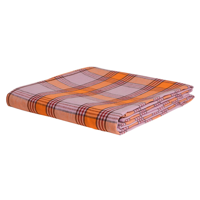 Isla Linen Sheets - Vivid Coral Fitted Sheet / Double