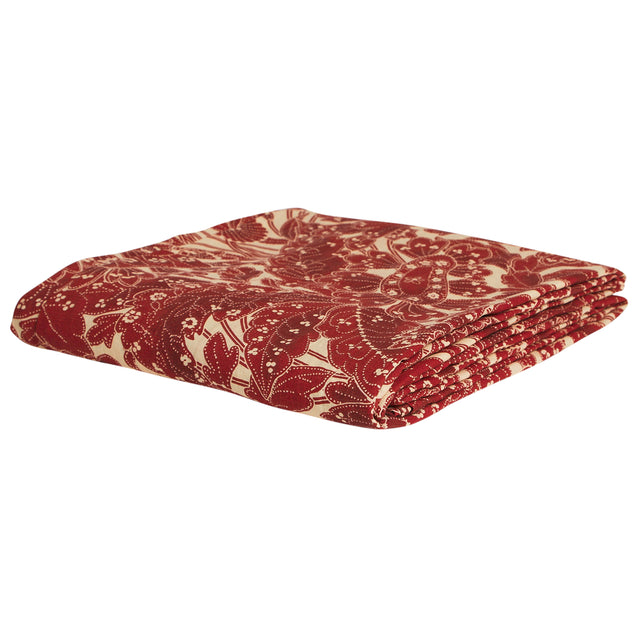 Lucia Linen Sheets - Crimson Fitted Sheet / Queen
