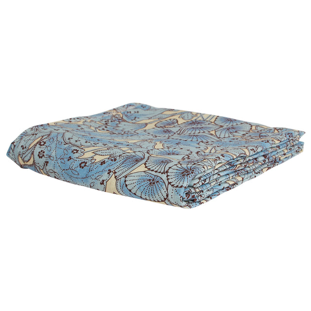 Lucia Linen Sheets - Cerulean Fitted Sheet / Queen