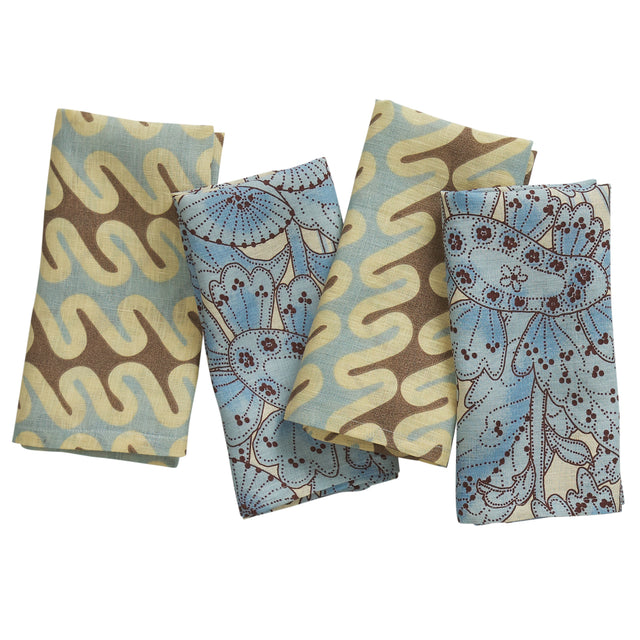 Lucia Napkin Set - Cerulean