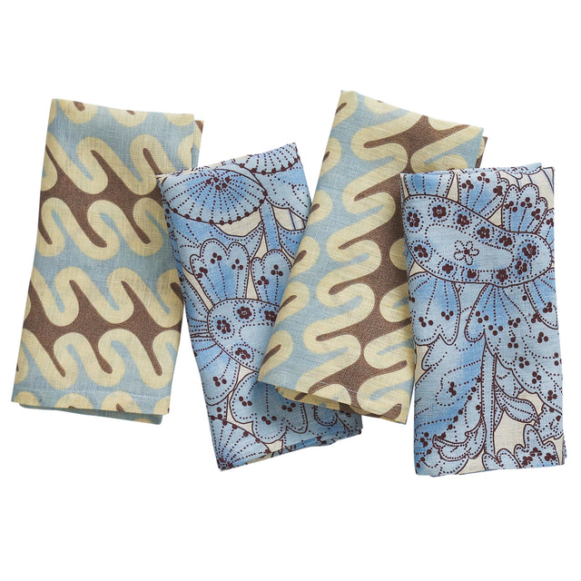 Lucia Napkin Set - Cerulean