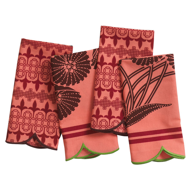 Elena Napkin Set - Hibiscus