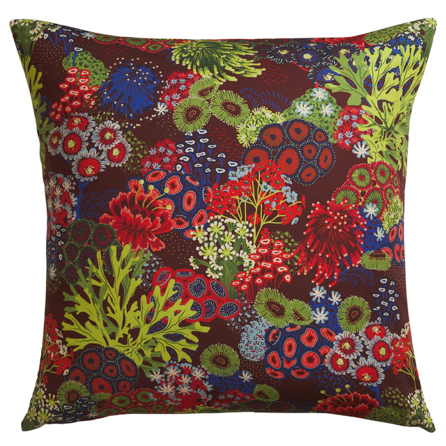 Cora Cotton Euro Pillowcase Set - Garnet