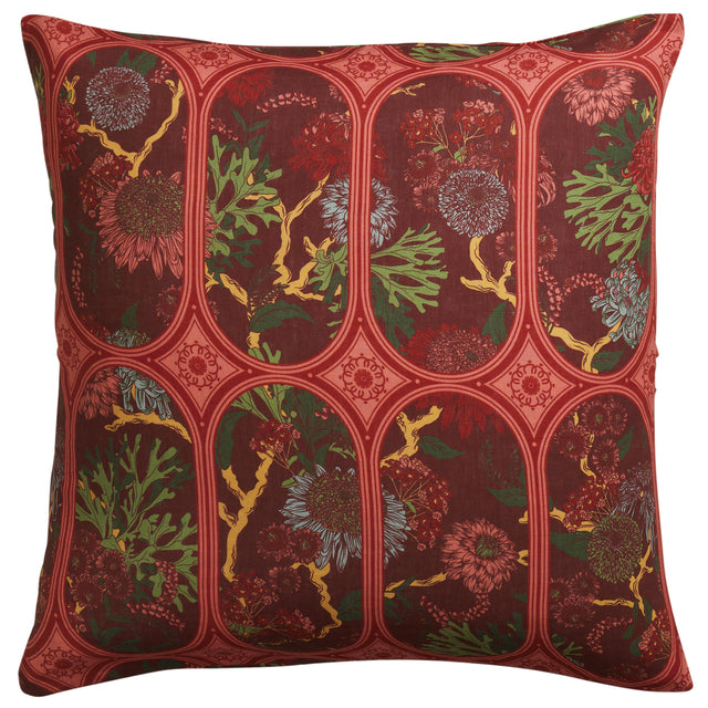 Naia Linen Euro Pillowcase Set - Garnet