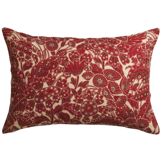 Lucia Linen Pillowcase Set - Crimson Standard