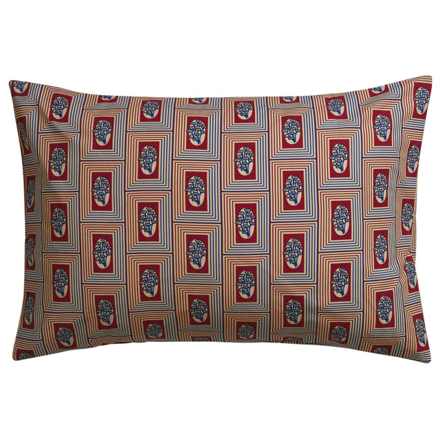 Antonella Cotton Pillowcase Set - Crimson Standard