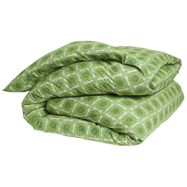Gabriella Cotton Quilt Cover - Key Lime Queen