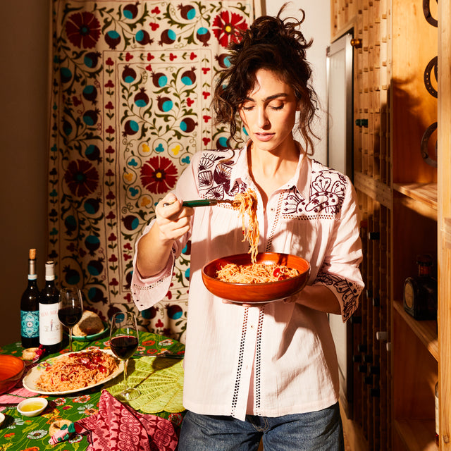 Vivianna Embroidered Shirt - Pink Salt 6