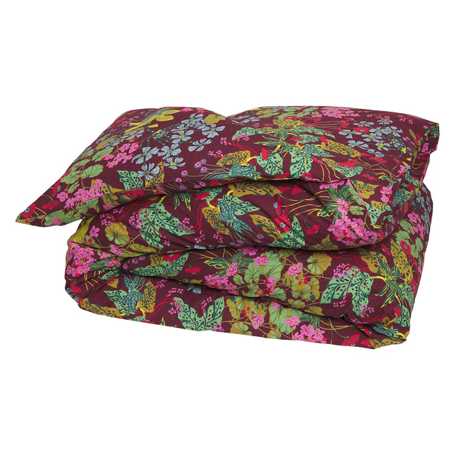 Genevieve Cotton Quilt Cover - Mahogany Single