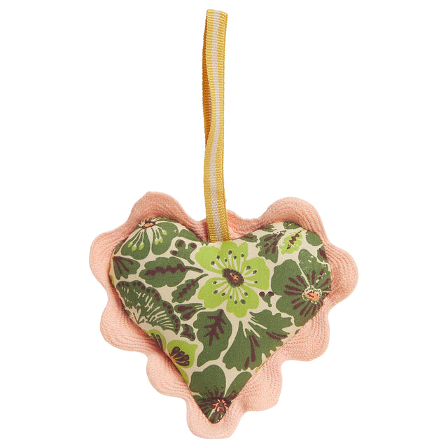 Magnolia Cotton Heart Decoration - Cactus Green