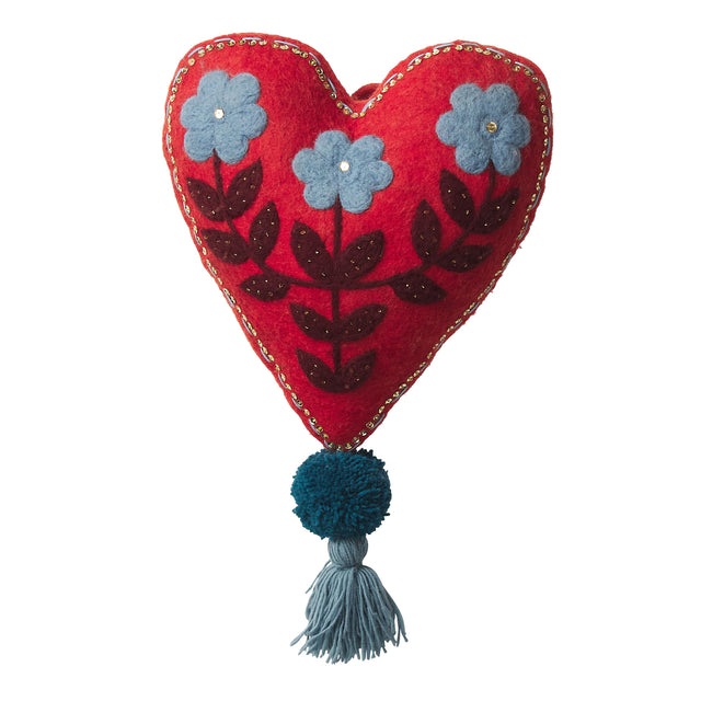 Sadie Felt Heart Door Decoration